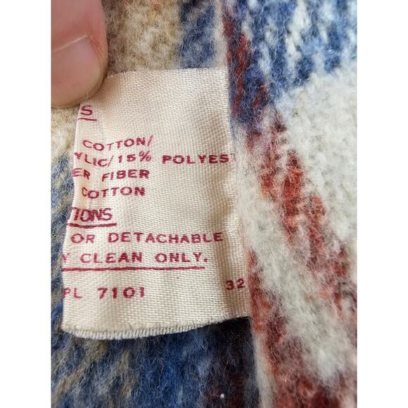 Vtg Women's XS Tan Trench Coat w/Detachable Blue Plaid Wool Liner & Collar - Picture 6 of 16